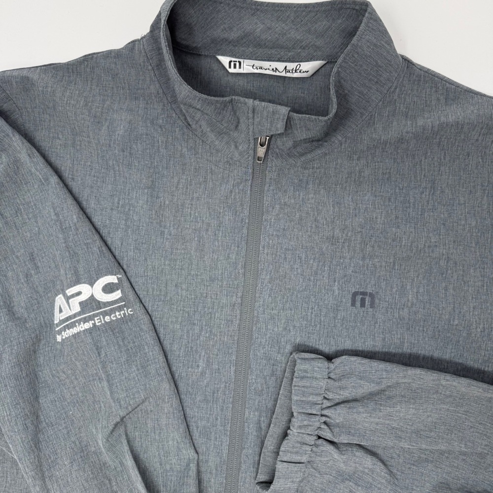 Travis Mathew Road Soda Mens Golf Jacket Full Zip Gray‎ Medium LOGO